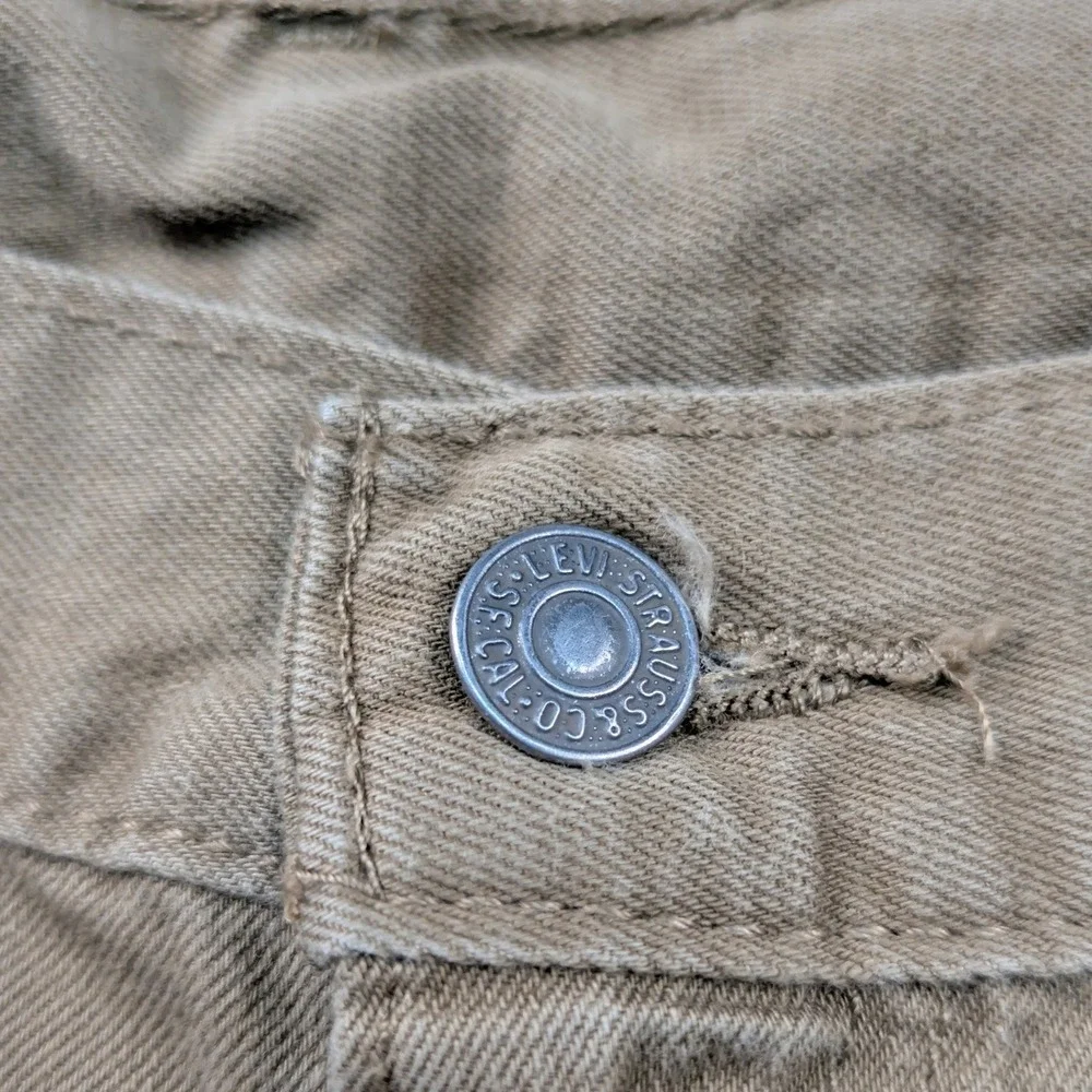 Levi's 505 Jeans Mens 40x32 Brown White Tab Cotton Straight Leg Outdoor Workwear